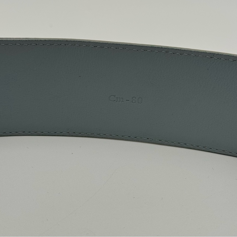 (SOLD) Salvatore Ferragamo Light Gray Fashion Belt (237132) Size 80 - Picture 9 of 12